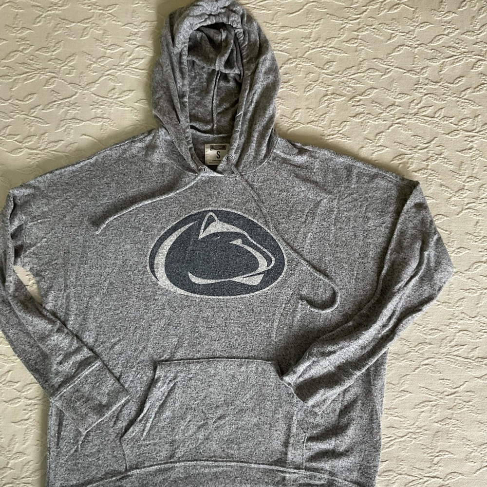 PENN STATE Gray Hoodie Sweatshirt w/ Pouch Pocket